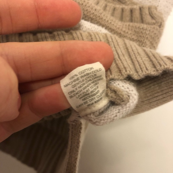 Fossil Long Sleeve Stripe Cardigan White Tan Small - Picture 8 of 8